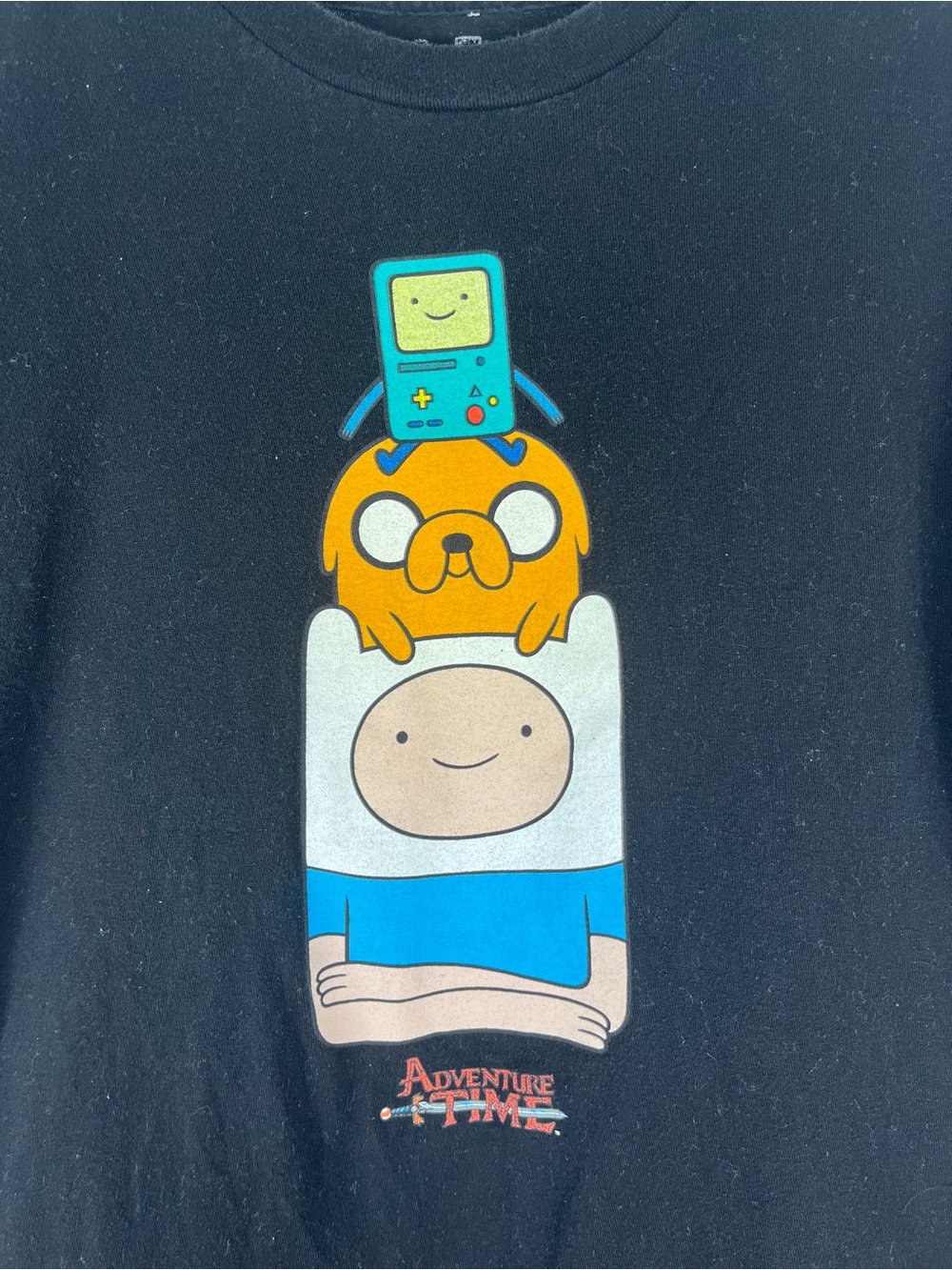 Kids Black Adventure Time Character Graphic Tee - Picture 2 of 4